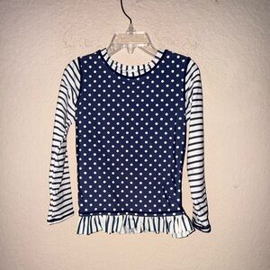 Ruffle Butts Baby Girl Size 5 Long Sleeve Rashguard Swimwear Top